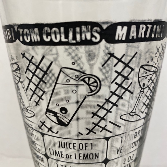 Cocktail set recipe glass MCM jigger strainer recipes drinks bar accessory’s - Picture 10 of 12